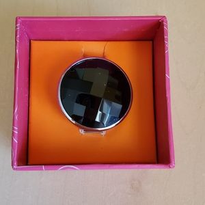 Ring Watch Black Rhinestone